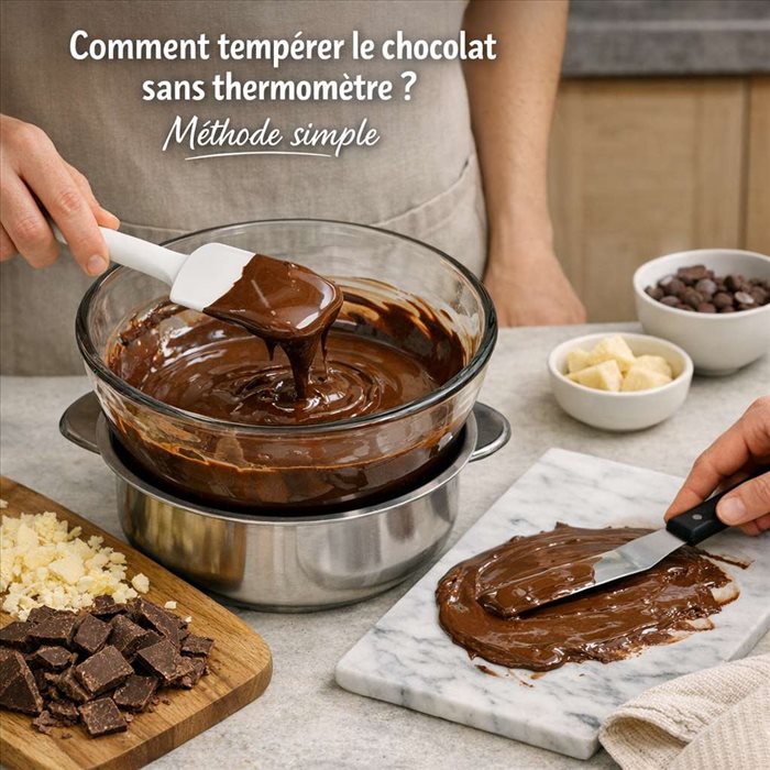 Comment tempérer le chocolat sans thermomètre ? Méthode simple