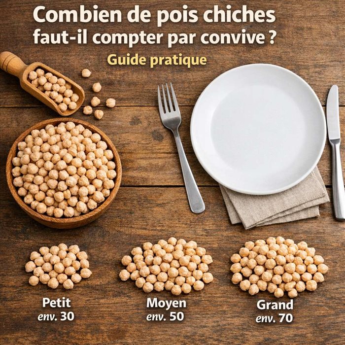 Combien de pois chiches faut-il par convive ? Guide pratique