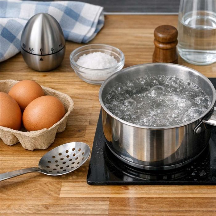 Cuire un œuf dur sans casser la coquille : la méthode simple
