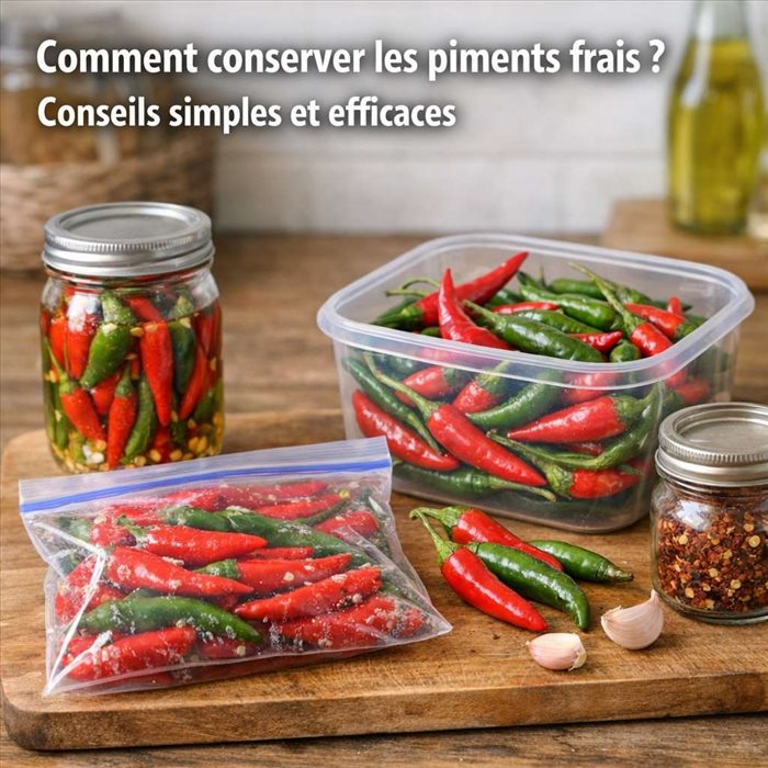 Comment conserver les piments frais ? Astuces de conservation
