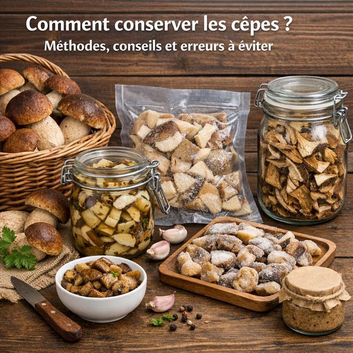 Comment conserver les cèpes ? Techniques simples et sûres