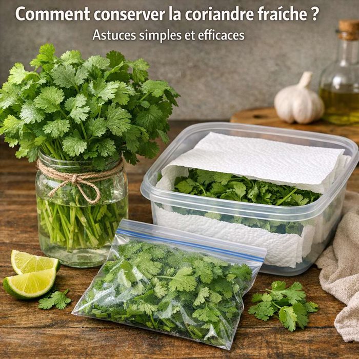 Comment conserver la coriandre fraîche ? Méthodes simples et efficaces