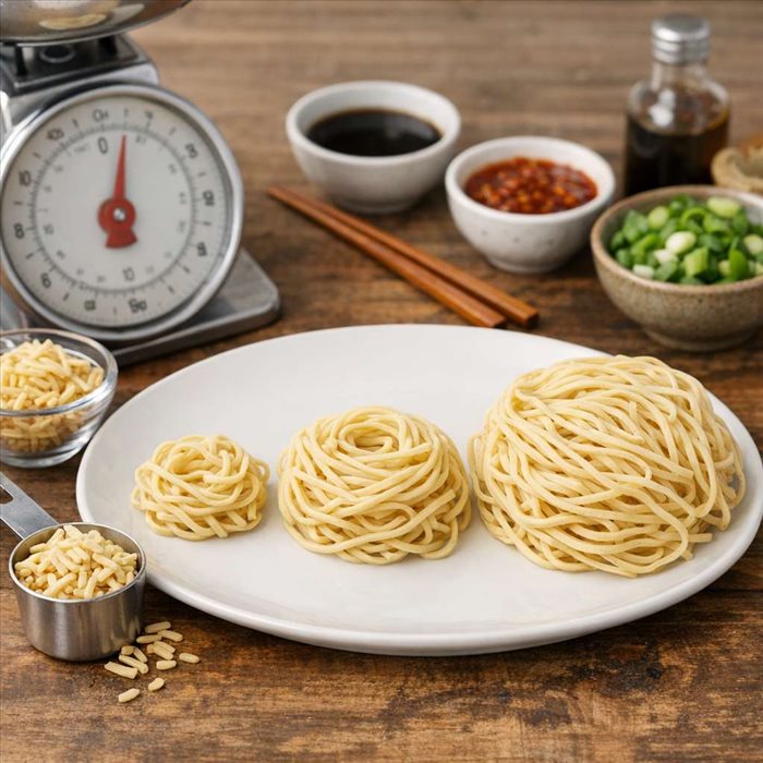 Quelle portion de nouilles chinoises par personne ?