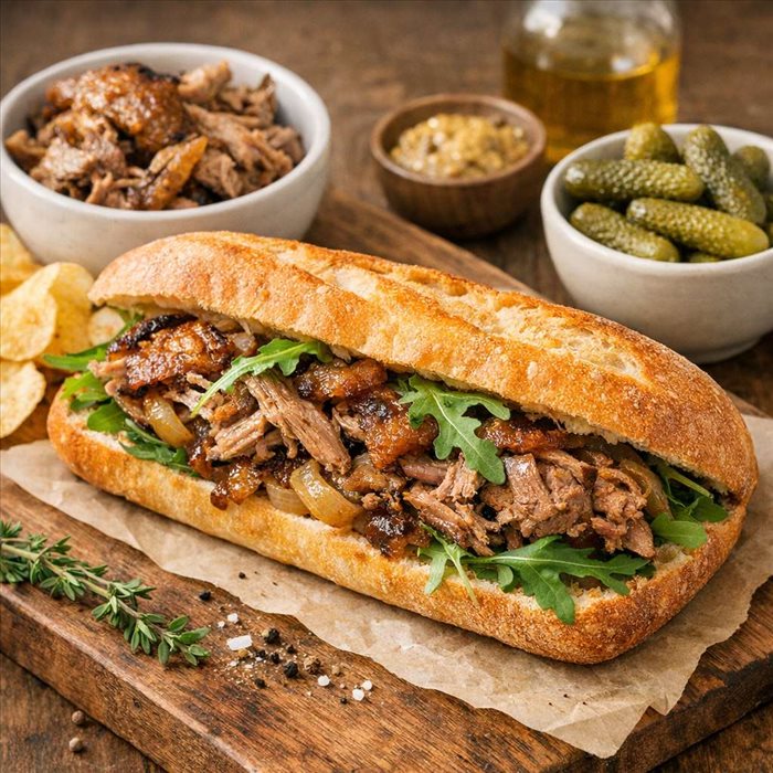 Sandwich au confit de canard : recette facile et gourmande