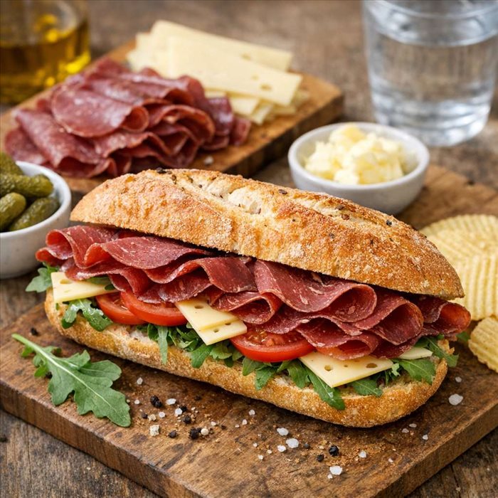 Sandwich à la viande des Grisons : recette simple et savoureuse