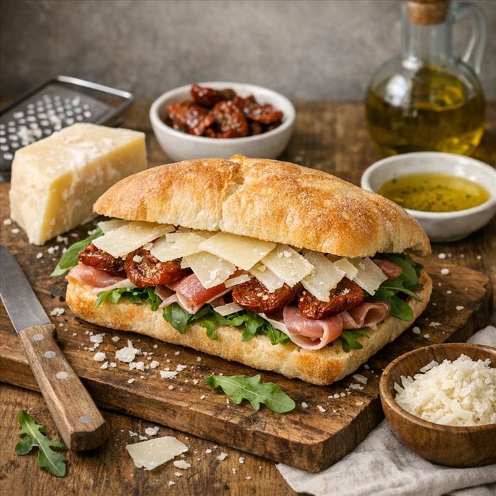 Sandwich au parmesan : recette facile, rapide et savoureuse
