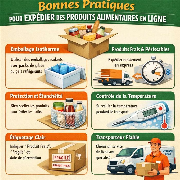 Expédier des produits alimentaires en ligne : le guide complet