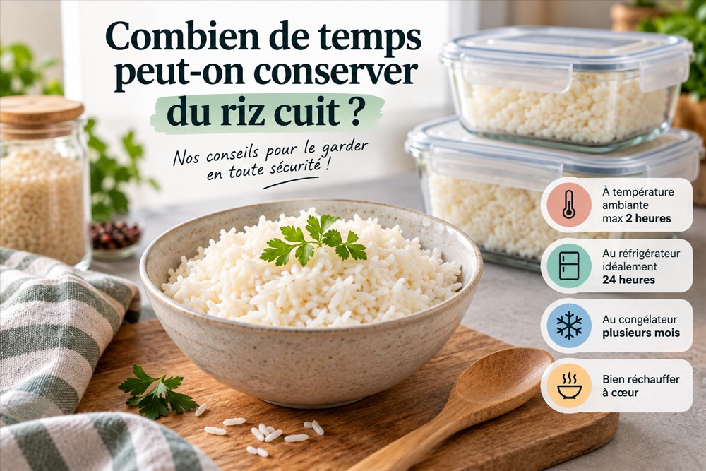 Combien de temps peut-on conserver du riz cuit ?