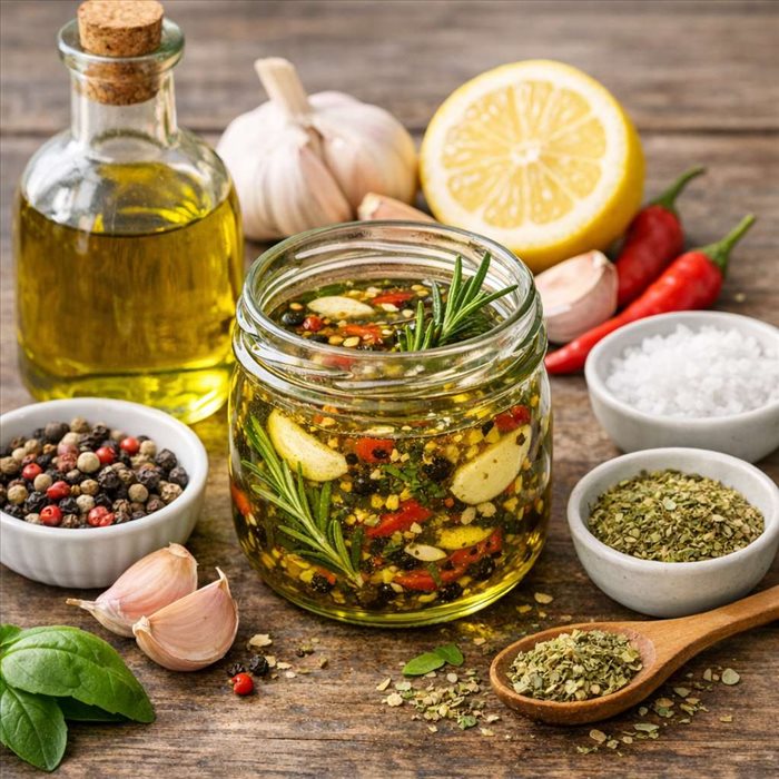 Marinade à l’huile d’olive bio : recettes simples et faciles