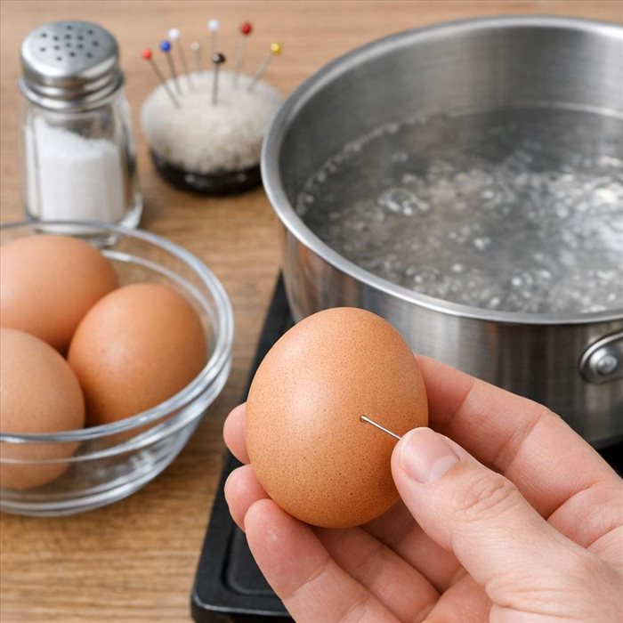 Pourquoi piquer un œuf avant de le cuire dur ? Astuces et risques